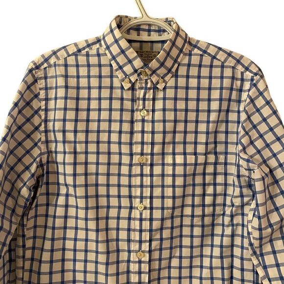J. Crew Blue and White Checkered Button Down Shirt - Picture 3 of 10